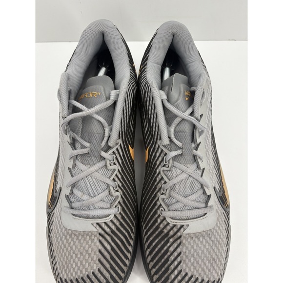 Nike Court Air Zoom Vapor 11 HC Tennis Shoes Wolf Grey Laser Orange, Men's 14 - Picture 5 of 12